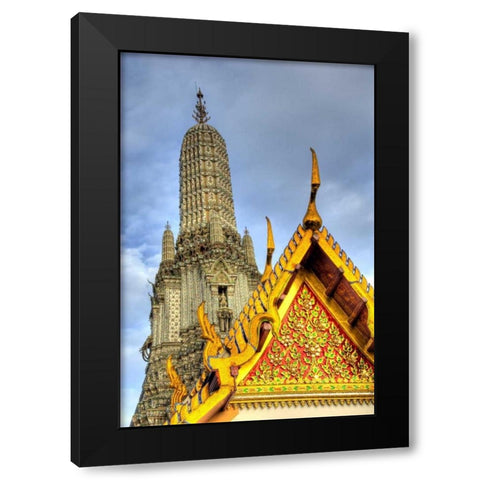 Thailand, Bangkok, Wat Arun Buddhist temple Black Modern Wood Framed Art Print with Double Matting by Shimlock, Jones