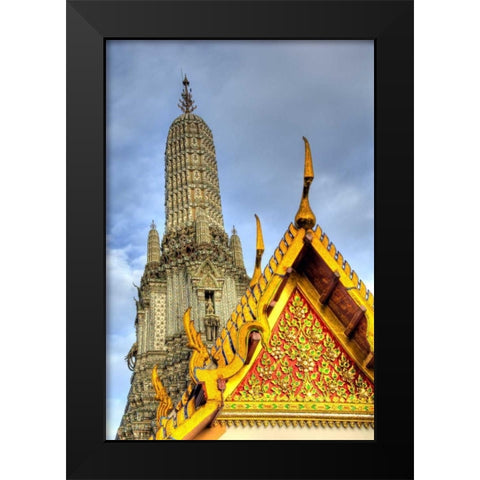 Thailand, Bangkok, Wat Arun Buddhist temple Black Modern Wood Framed Art Print by Shimlock, Jones