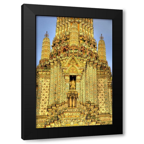 Thailand, Bangkok, Wat Arun Buddhist temple Black Modern Wood Framed Art Print by Shimlock, Jones