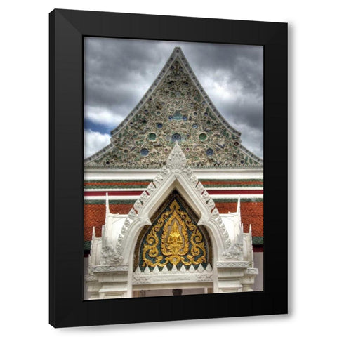 Thailand, Bangkok, Wat Bangkungthien Kang Black Modern Wood Framed Art Print with Double Matting by Shimlock, Jones
