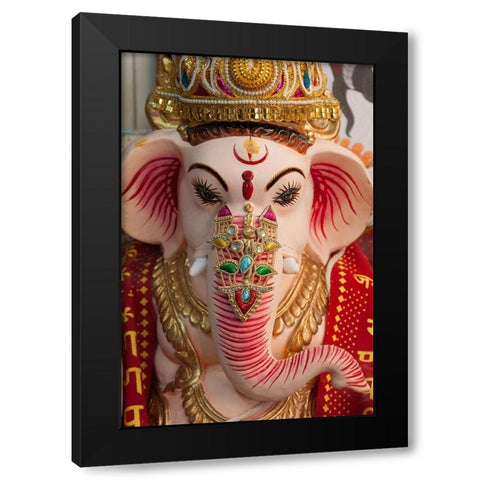 Thailand-Chonburi Province-Khao Sam Muk Shrine Statue of the elephant god-Ganesha Black Modern Wood Framed Art Print by Haseltine, Tom