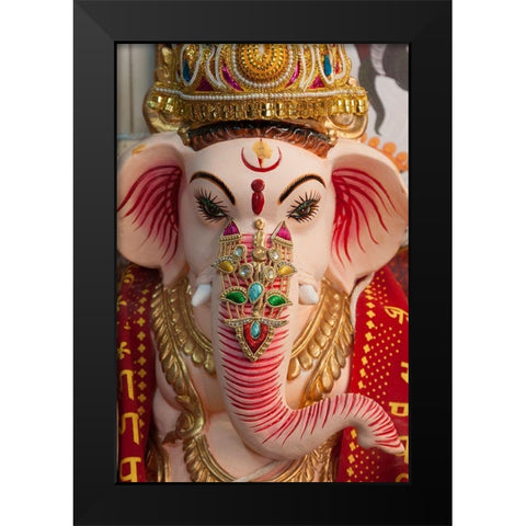Thailand-Chonburi Province-Khao Sam Muk Shrine Statue of the elephant god-Ganesha Black Modern Wood Framed Art Print by Haseltine, Tom