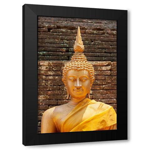 Chiang Mai- Thailand. Wat Lok Moli. Buddha statue. Black Modern Wood Framed Art Print with Double Matting by Haseltine, Tom