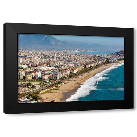 Alanya-Turkey Black Modern Wood Framed Art Print with Double Matting by Kabas, Ali