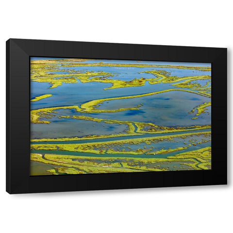 Wetland on the Aegean coast-Turkey Black Modern Wood Framed Art Print by Kabas, Ali