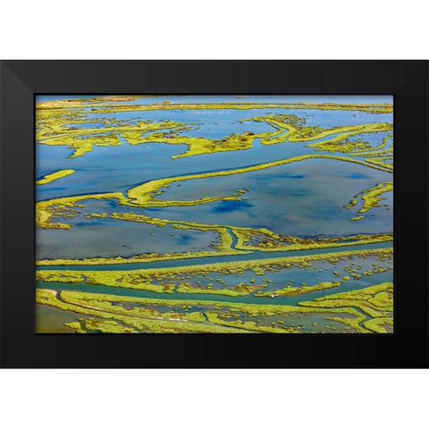 Wetland on the Aegean coast-Turkey Black Modern Wood Framed Art Print by Kabas, Ali