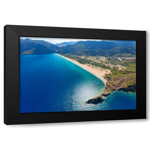 Olympos and Cirali beach aerial-Antalya-Turkey Black Modern Wood Framed Art Print with Double Matting by Kabas, Ali