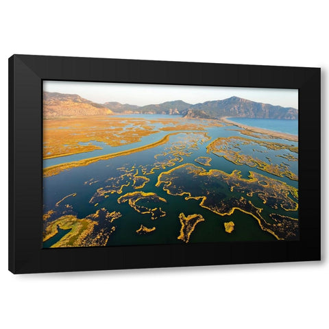 Dalyan-Koycegiz-Mugla-Turkey Black Modern Wood Framed Art Print with Double Matting by Kabas, Ali