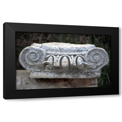 Turkey, Ephesus Roman Ionic column fragment Black Modern Wood Framed Art Print by Noble Gardner, Nancy