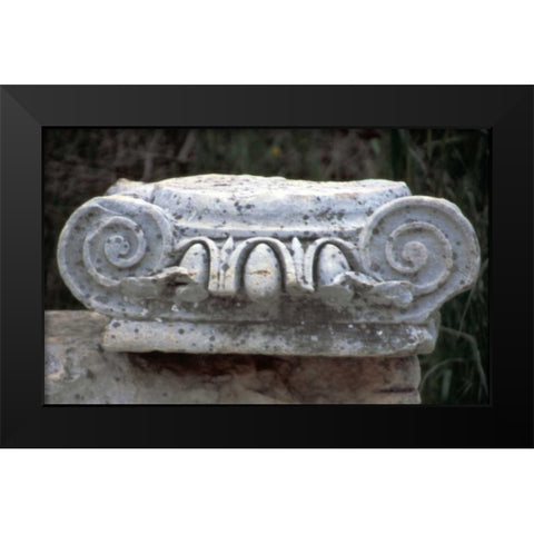 Turkey, Ephesus Roman Ionic column fragment Black Modern Wood Framed Art Print by Noble Gardner, Nancy
