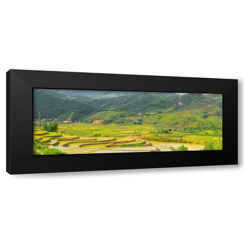 Vietnam -Rice paddies in the highlands of Sapa Black Modern Wood Framed Art Print with Double Matting by Norring, Tom