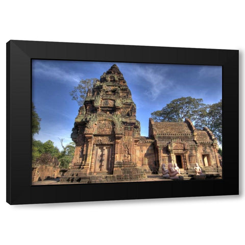 Banteay Srei, Angkor wat, Siem Reap, Cambodia Black Modern Wood Framed Art Print with Double Matting by Shimlock, Jones