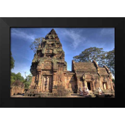 Banteay Srei, Angkor wat, Siem Reap, Cambodia Black Modern Wood Framed Art Print by Shimlock, Jones