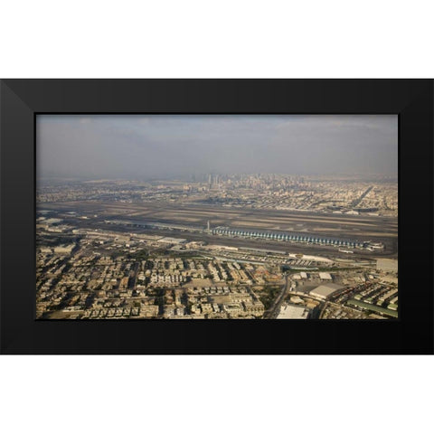 UAE, Dubai Dubai International Airport  Black Modern Wood Framed Art Print by Young, Bill