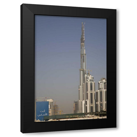 UAE, Dubai Modern architecture in a downtown Black Modern Wood Framed Art Print by Young, Bill