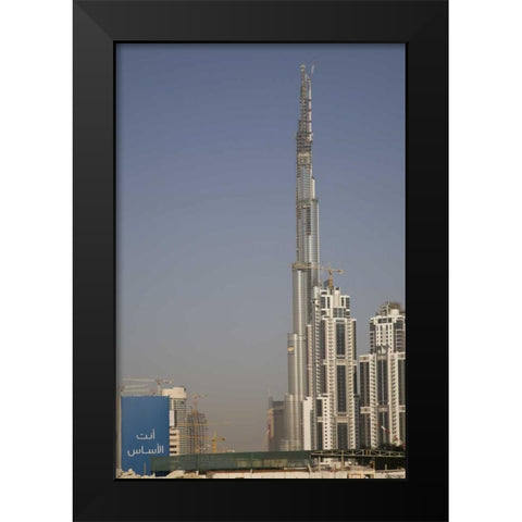 UAE, Dubai Modern architecture in a downtown Black Modern Wood Framed Art Print by Young, Bill