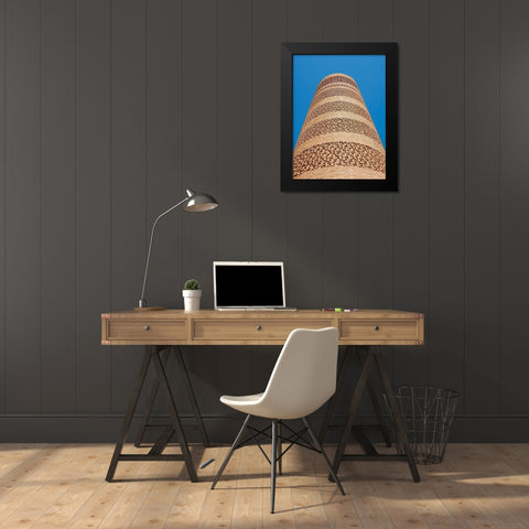 Burana Tower-a former minaret and icon of Kyrgyzstan Balasagun an ancient city Black Modern Wood Framed Art Print by Zwick, Martin