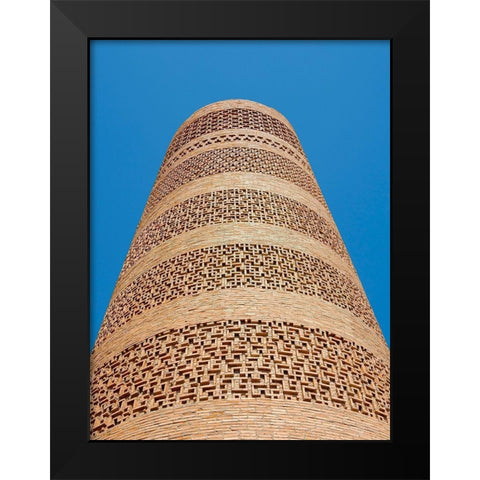 Burana Tower-a former minaret and icon of Kyrgyzstan Balasagun an ancient city Black Modern Wood Framed Art Print by Zwick, Martin