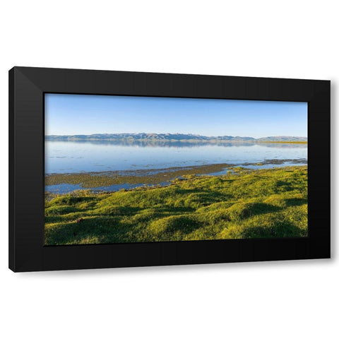 Landscape at lake Song Kol  Black Modern Wood Framed Art Print by Zwick, Martin