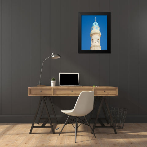 The new Sulaiman Too Mosque City Osh in the Fergana Valley  Black Modern Wood Framed Art Print by Zwick, Martin