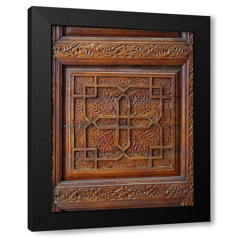 Karakhanid mausoleum dating back to the 12th century City Uzgen Black Modern Wood Framed Art Print with Double Matting by Zwick, Martin