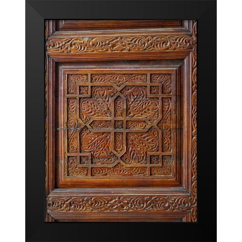 Karakhanid mausoleum dating back to the 12th century City Uzgen Black Modern Wood Framed Art Print by Zwick, Martin