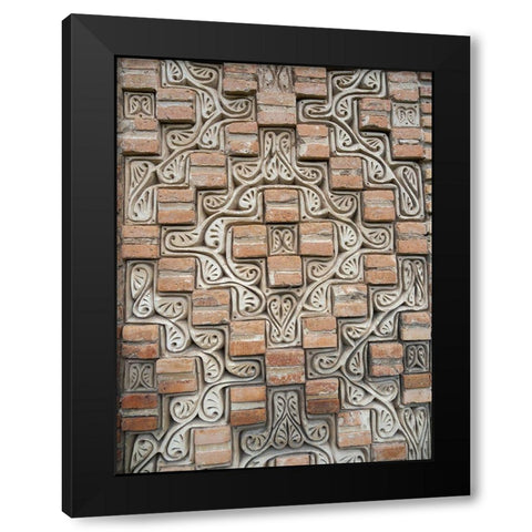 Karakhanid mausoleum dating back to the 12th century City Uzgen Black Modern Wood Framed Art Print by Zwick, Martin