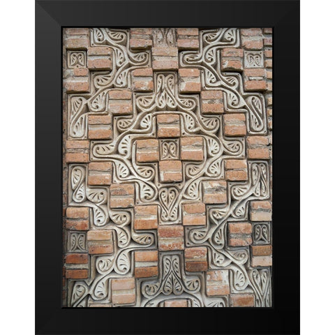 Karakhanid mausoleum dating back to the 12th century City Uzgen Black Modern Wood Framed Art Print by Zwick, Martin
