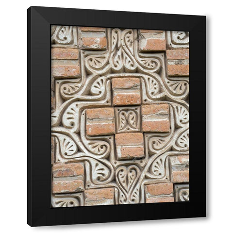 Karakhanid mausoleum dating back to the 12th century City Uzgen Black Modern Wood Framed Art Print with Double Matting by Zwick, Martin