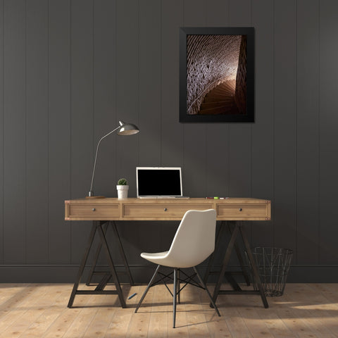 Karakhanid Minaret dating back to the 12th century City Uzgen Black Modern Wood Framed Art Print by Zwick, Martin