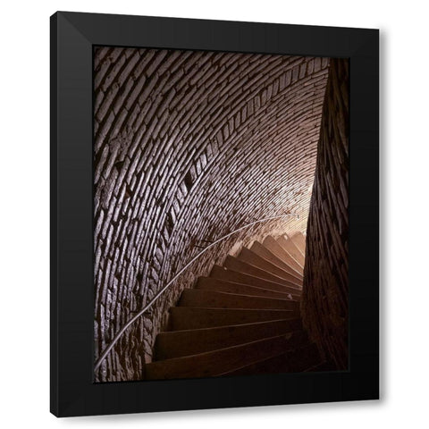 Karakhanid Minaret dating back to the 12th century City Uzgen Black Modern Wood Framed Art Print with Double Matting by Zwick, Martin