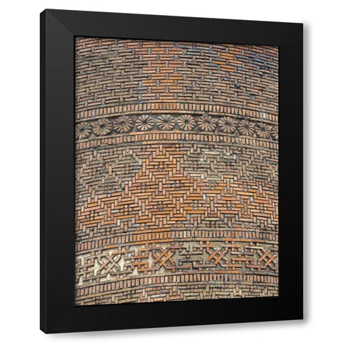Karakhanid Minaret dating back to the 12th century City Uzgen Black Modern Wood Framed Art Print by Zwick, Martin