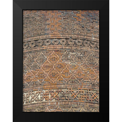 Karakhanid Minaret dating back to the 12th century City Uzgen Black Modern Wood Framed Art Print by Zwick, Martin