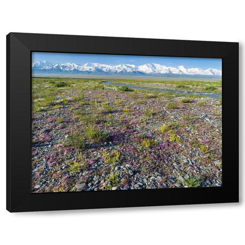 Peak Pik Lenin or Kullai abu-ali ibn Sino and Pik Dserschinski Alay Valley  Black Modern Wood Framed Art Print with Double Matting by Zwick, Martin