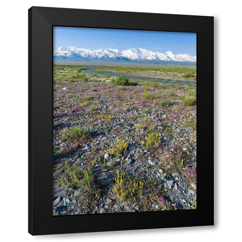 Peak Pik Lenin or Kullai abu-ali ibn Sino and Pik Dserschinski Alay Valley  Black Modern Wood Framed Art Print by Zwick, Martin