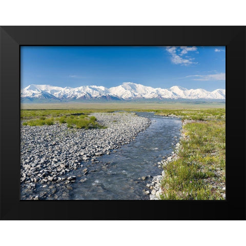 Peak Pik Lenin or Kullai abu-ali ibn Sino and Pik Dserschinski Alay Valley  Black Modern Wood Framed Art Print by Zwick, Martin