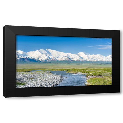 Peak Pik Lenin or Kullai abu-ali ibn Sino and Pik Dserschinski Alay Valley  Black Modern Wood Framed Art Print by Zwick, Martin
