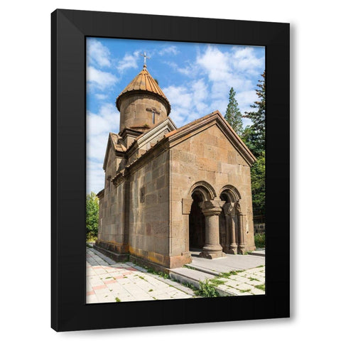 Armenia-Tsakhkadzor Kecharis Monastery Exterior view of the Church of St Harutyun-13th century Black Modern Wood Framed Art Print by Wilson, Emily