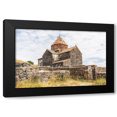 Armenia-Sevan The church of Surp Arakelots at the Sevanavank Monastery complex on Lake Sevan Black Modern Wood Framed Art Print by Wilson, Emily