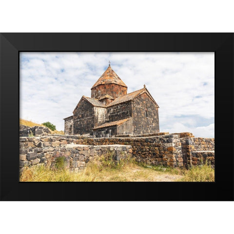 Armenia-Sevan The church of Surp Arakelots at the Sevanavank Monastery complex on Lake Sevan Black Modern Wood Framed Art Print by Wilson, Emily