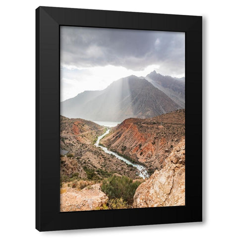 Iskanderkul-Sughd Province-Tajikistan The Yaghnob River and Iskanderkul Lake Black Modern Wood Framed Art Print by Wilson, Emily M.