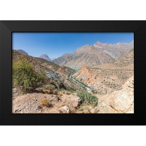 Iskanderkul-Sughd Province-Tajikistan The Yaghnob River and Iskanderkul Lake Black Modern Wood Framed Art Print by Wilson, Emily M.