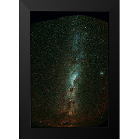 Milky Way seen from Ohau-Mackenzie Country-Canterbury Black Modern Wood Framed Art Print by Wall, David