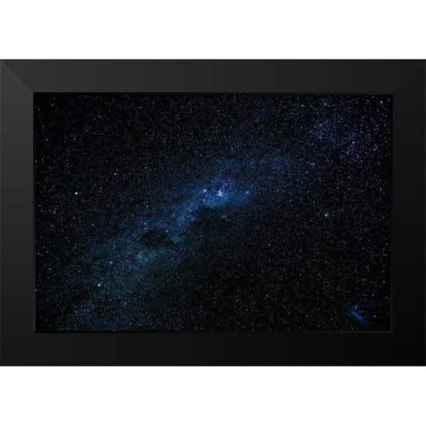 Milky Way seen from Ohau-Mackenzie Country-Canterbury Black Modern Wood Framed Art Print by Wall, David