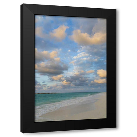 Bahamas, Little Exuma Island Sunset on seascape Black Modern Wood Framed Art Print by Paulson, Don