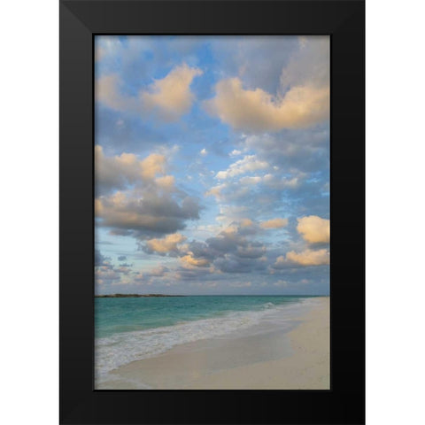Bahamas, Little Exuma Island Sunset on seascape Black Modern Wood Framed Art Print by Paulson, Don