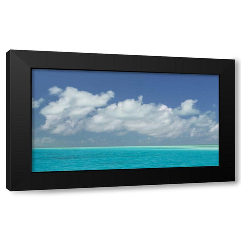 Bahamas, Exuma Island Seascape of aqua ocean Black Modern Wood Framed Art Print by Paulson, Don
