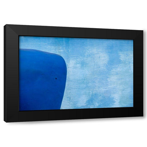 Blue front car fender next to blue painted wall in Vinales-Vinales Valley-Cuba Black Modern Wood Framed Art Print by Miglavs, Janis