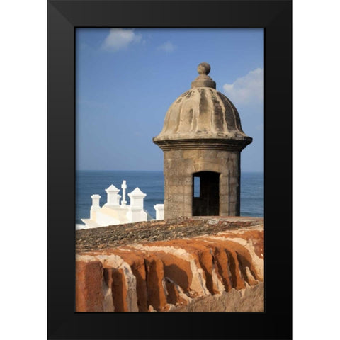 Puerto Rico, Old San Juan Fort San Cristobal Black Modern Wood Framed Art Print by Flaherty, Dennis