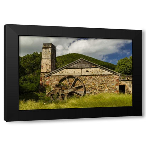 USA Virgin Islands, St John Ruins of sugar mill Black Modern Wood Framed Art Print with Double Matting by Illg, Cathy and Gordon